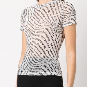 Alexander Wang mesh logo top